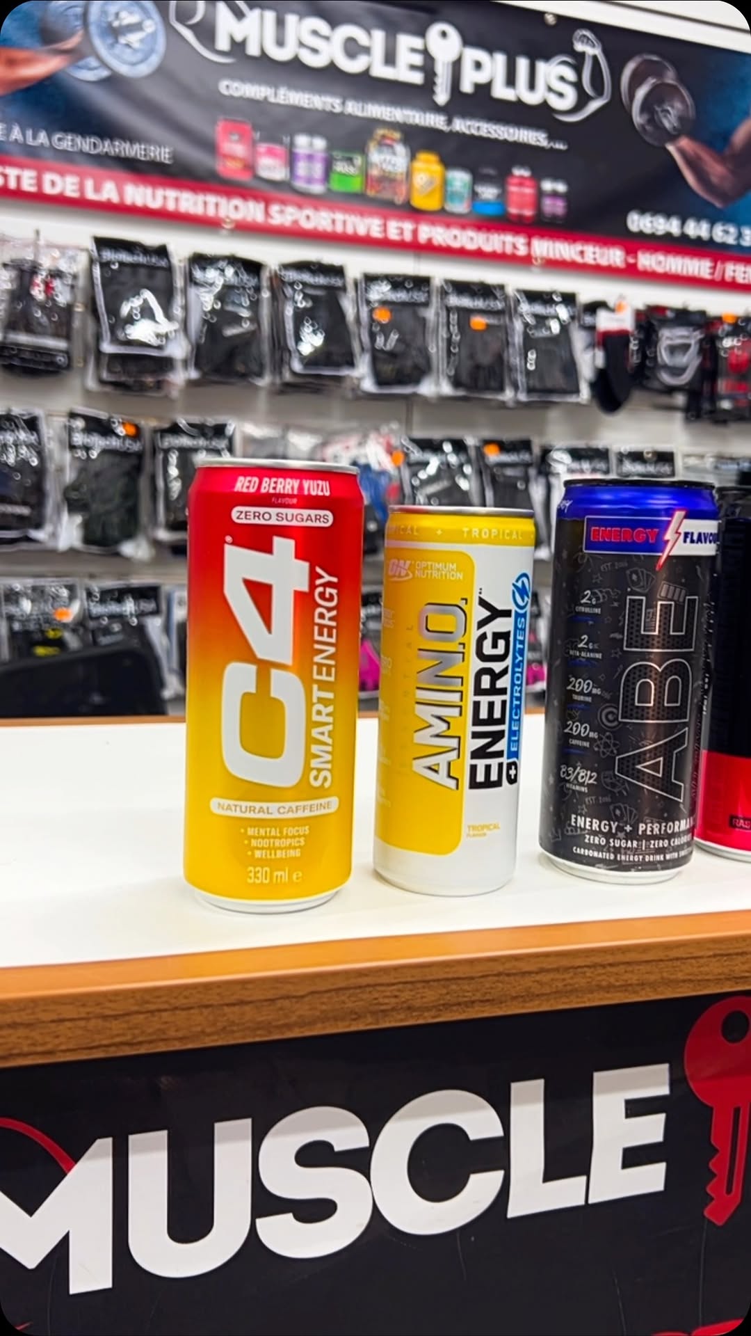 Rayon boissons énergétiques